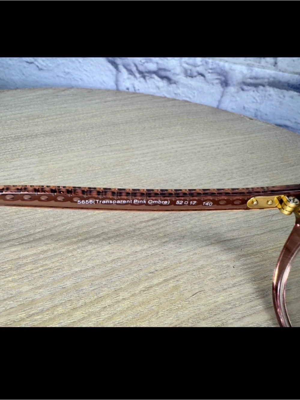 Coach Eyeglasses HC 6181 5656 Transparent Pink Ombre Semi Cat Eye